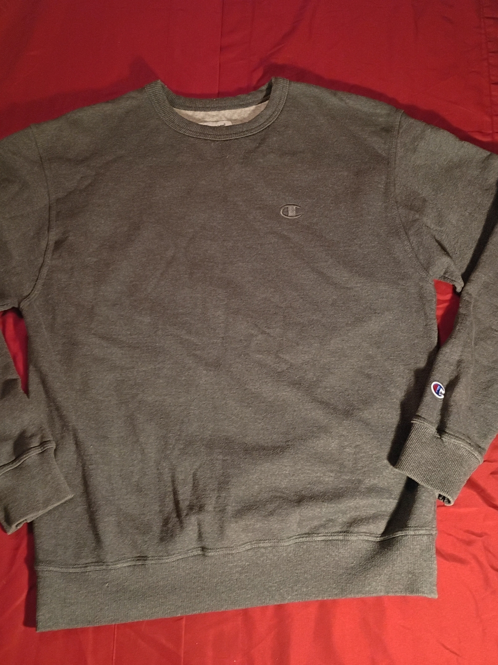 Champion Men's Gray Crewneck Sweatshirt